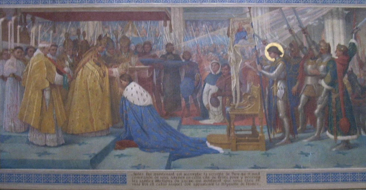Vita di Giovanna d'Arco - Pittura murale all'interno della basilica Bois Chenu a Domrémy, la, Pucelle 5